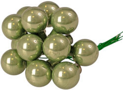 Valex Decor Üveggömb pick, gyöngyház rozmaring, 2cm-es, 12 db-os köteg (GP-P71)