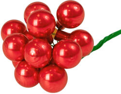 Valex Decor Üveggömb pick, gyöngyház piros, 2cm-es, 12 db-os köteg (GP-P40)