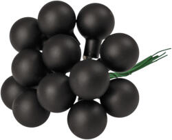 Valex Decor Üveggömb pick, matt fekete, 2cm-es, 12 db-os köteg (GP-M96)