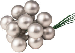 Valex Decor Üveggömb pick, matt ezüst, 2cm-es, 12 db-os köteg (GP-M98)