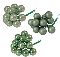 Valex Decor Üveggömb pick, 2cm-es, 12 köteges mix doboz - Zöld (GP-MX70)