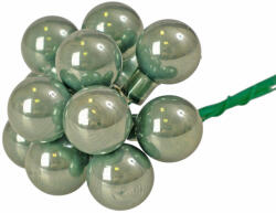 Valex Decor Üveggömb pick, gyöngyház zöld, 2cm-es, 12 db-os köteg (GP-P70)