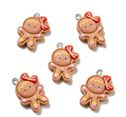  Műgyanta Mézeskalács Figura Lány Mézi (3) Medál 27x18mm