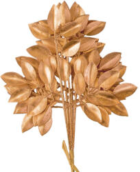 Valex Decor Metál arany levél köteg, 6 szálas, 27cm magas, 14cm széles (AF096-01)