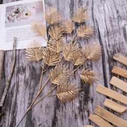 Valex Decor Magnólia levél 3 ágú, 67cm magas - Arany (AF188-01)