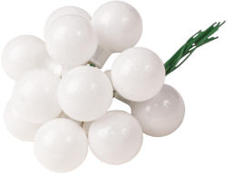 Valex Decor Üveggömb pick, fényes fehér, 2cm-es, 12 db-os köteg (GP-S01)