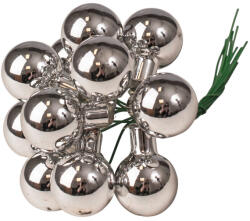 Valex Decor Üveggömb pick, fényes ezüst, 2cm-es, 12 db-os köteg (GP-S98)