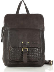 Marco Mazzini Handmade MARCO MAZZINI Hátizsák 2 az 1-ben természetes bőrből | sötétbarna
