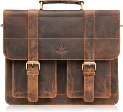 Paolo Peruzzi Férfi bőrtáska Vintage T-100-HBR | barna