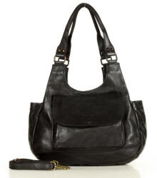 Marco Mazzini Handmade bőr válltáska | fekete - top-brands - 63 478 Ft