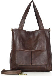 Marco Mazzini Handmade MARCO MAZZINI Női bőr shopper táska A4 | barna kávé