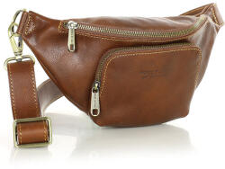 Marco Mazzini Handmade MARCO MAZZINI Bőr deréktáska Prémium pelle | barna
