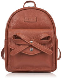 Paolo Peruzzi Női bőr hátizsák masnival T-71-LBR | konyak