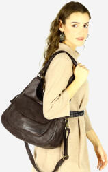 Marco Mazzini Handmade bőr válltáska | barna kávé