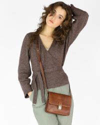 MAZZINI MARCO MAZZINI Florence táska prémium négyzet alakú bőrtáska | barna