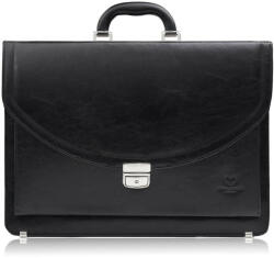Paolo Peruzzi Férfi bőr aktatáska kézhez és vállhoz | fekete - top-brands - 66 866 Ft