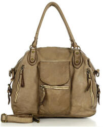 Marco Mazzini Női bőrtáska handmade | bézs-barna