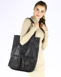 Marco Mazzini Handmade MARCO MAZZINI Bőr shopper táska XXL | fekete