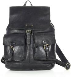 Marco Mazzini Handmade MARCO MAZZINI Elegáns női hátizsák A4-es valódi bőrből | fekete