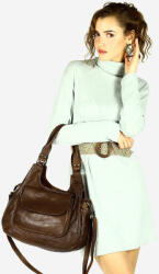 Marco Mazzini Handmade bőr válltáska | csokoládébarna