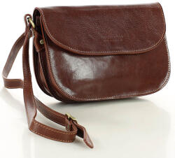 Marco Mazzini Bőr crossbody táska | barna - top-brands - 43 281 Ft