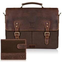 Paolo Peruzzi Férfi bőrtáska és pénztárca | Barna - top-brands - 40 981 Ft