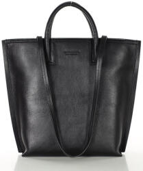 Marco Mazzini Exkluzív prémium bőr shopper táska | fekete