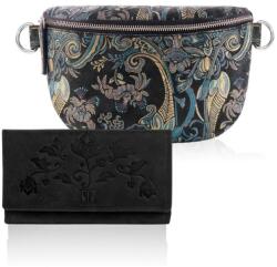 Paolo Peruzzi Női szett deréktáska + pénztárca ZUP-60 | fekete