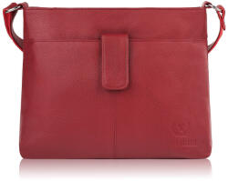 Paolo Peruzzi Női bőr válltáska E-27-RD | piros