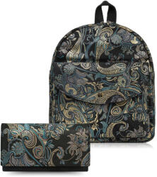 Paolo Peruzzi női ajándék szett, bőr pénztárca és női bőr városi hátizsák | színes