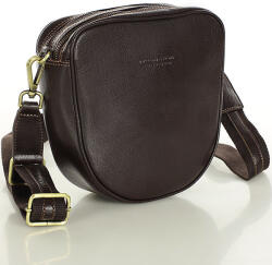 Marco Mazzini Bőr crossbody táska | sötétbarna