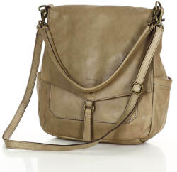 Marco Mazzini Bőr válltáska Vera Pelle | bézs taupe