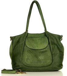 Marco Mazzini Handmade MARCO MAZZINI Bőr shopper kézitáska | zöld - top-brands - 58 648 Ft