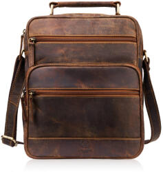 Paolo Peruzzi férfi Vintage bőr válltáska | barna - top-brands - 35 147 Ft