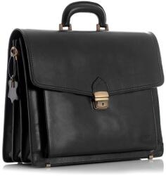 Mazzini Business MARCO MAZZINI Férfi bőr aktatáska LORENZ | fekete
