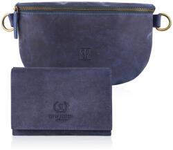 Paolo Peruzzi Női bőr deréktáska + pénztárca szett ZUP-57 | lila