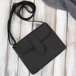 ABRUZZO Torebka damska skórzana na ramię czarna vintage Abruzzo ABR-27