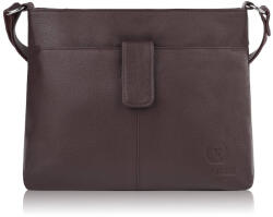 Paolo Peruzzi Női bőr válltáska E-27-BR | sötétbarna