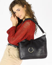 MAZZINI MARCO MAZZINI Classic prémium bőr kézitáska | fekete