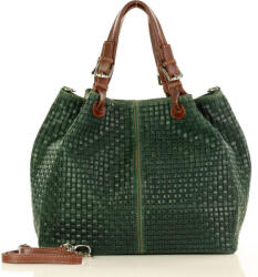 Genuine Leather MARCO MAZZINI Bőr kézitáska Carina Treccia | zöld