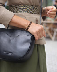 Marco Mazzini Női luxus bőr kézitáska | fekete