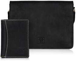 Paolo Peruzzi Férfi táska+pénztárca szett | fekete