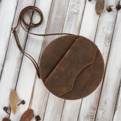 Paolo Peruzzi Női kerek bőr kézitáska T-92-LB | világos barna