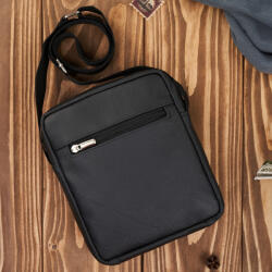 ABRUZZO Férfi bőr válltáska klasszikus fekete városi | fekete