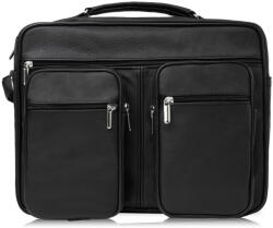 ABRUZZO Férfi bőr válltáska A4 | fekete