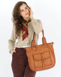 Marco Mazzini Városi bőr kézitáska | camel