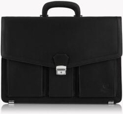 Paolo Peruzzi Férfi bőr - vintage aktatáska | fekete