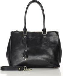 MAZZINI MARCO MAZZINI Prémium kétrekeszes bőr kézitáska | fekete