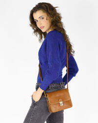 MAZZINI MARCO MAZZINI Florence táska prémium négyzet alakú bőrtáska | camel