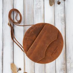 Paolo Peruzzi Női kerek bőr kézitáska T-92-OR | narancs